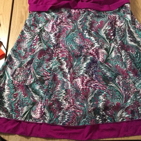 B20 New Women Summer Mae 1pc Swim Dress with Attached Briefs Purple Size 3XL - Picture 4 of 8